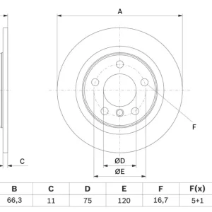 BOSCH 0 986 479 043 - Bremsscheibe Neuheit