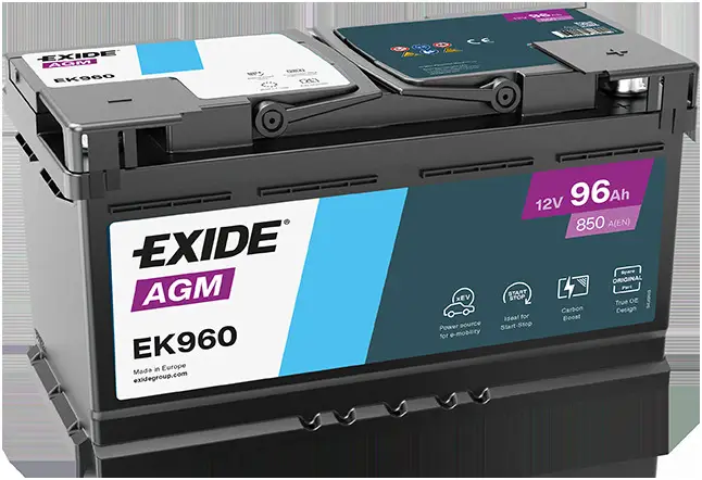 EXIDE EK960 - Starterbatterie - AGM 96Ah 850 A 12 V Bestseller