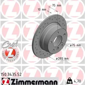 Super-Preis ZIMMERMANN 150.3435.52 - Bremsscheibe - SPORT COAT Z