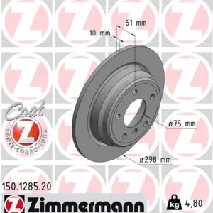 ZIMMERMANN 150.1285.20 - Bremsscheibe - COAT Z Neue Kollektion