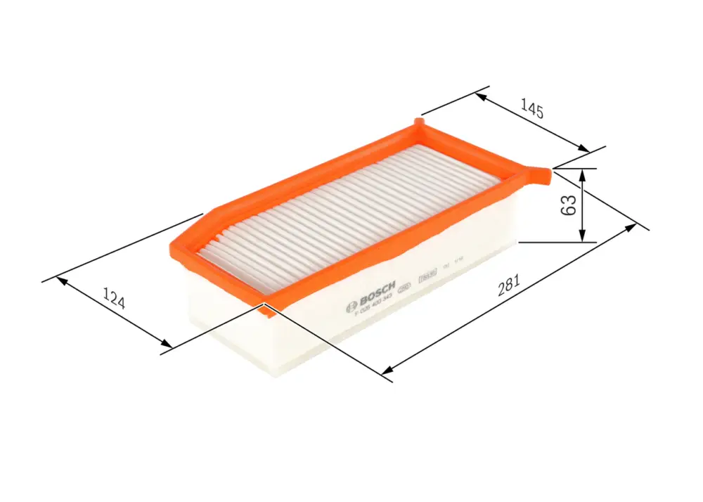 Neuheit BOSCH F 026 400 343 - Luftfilter