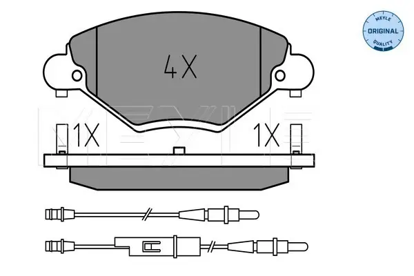 Must-Have MEYLE 025 232 7717/W - Bremsbelagsatz, Scheibenbremse - MEYLE-ORIGINAL True to OE.