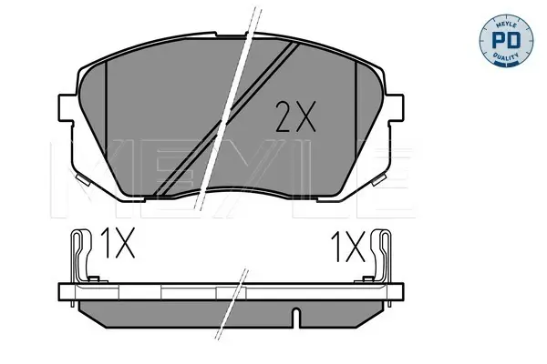 Direkt Vom Hersteller MEYLE 025 245 0116/PD - Bremsbelagsatz, Scheibenbremse - MEYLE-PD Advanced performance and design.