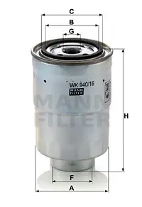 Expressversand MANN-FILTER WK 940/16 x - Kraftstofffilter