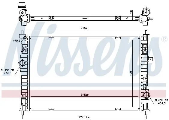 Markenprodukt NISSENS 636042 - Kühler, Motorkühlung