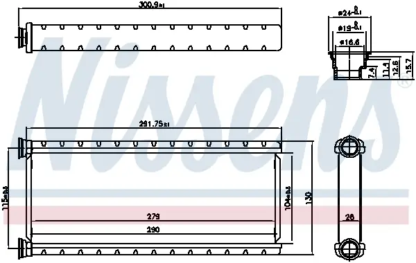 Markenprodukt NISSENS 707201 - Wärmetauscher, Innenraumheizung - ** FIRST FIT **