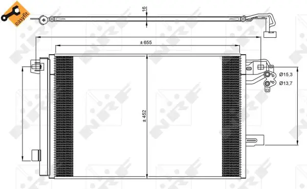 NRF 350064 - Kondensator, Klimaanlage - EASY FIT Preisknaller