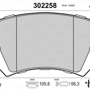 VALEO 302258 - Bremsbelagsatz, Scheibenbremse - FIRST Sonderangebot