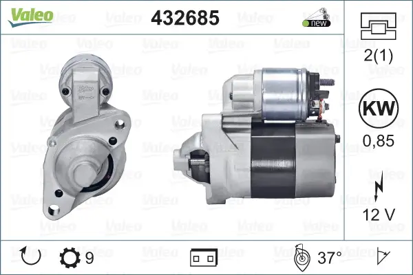 VALEO 432685 - Starter - VALEO ORIGINS NEW OE TECHNOLOGY Neuheit