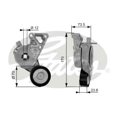 GATES T38148 - Riemenspanner, Keilrippenriemen - DriveAlign™ Neue Ware