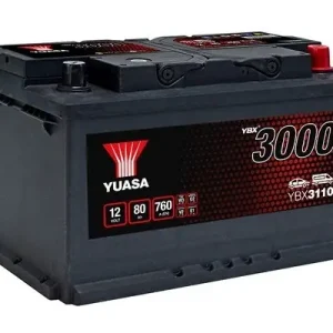YUASA YBX3110 - Starterbatterie - YBX3000 SMF Batteries 80Ah 760 A 12 V Preisknaller