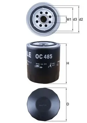 Preis Gesenkt MAHLE OC 485 - Ölfilter