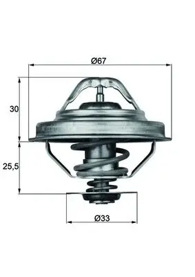 Jetzt Kaufen MAHLE TX 28 88D - Thermostat, Kühlmittel