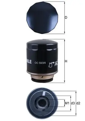Garantierte Lieferung MAHLE OC 593/4 - Ölfilter