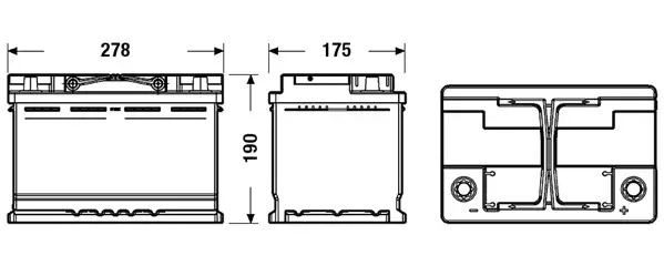 CENTRA CL700 - Starterbatterie - CENTRA EFB 70Ah 760 A 12 V Nur Für Kurze Zeit