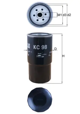 KNECHT KC 98 - Kraftstofffilter Zertifiziert