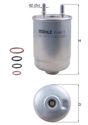Ausverkauf KNECHT KL 485/5D - Kraftstofffilter