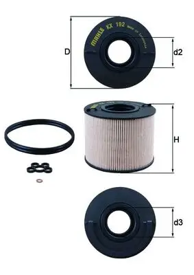 Top-Angebot KNECHT KX 192D - Kraftstofffilter