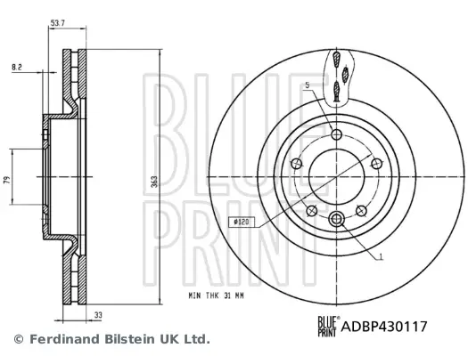 BLUE PRINT ADBP430117 - Bremsscheibe Jetzt Kaufen