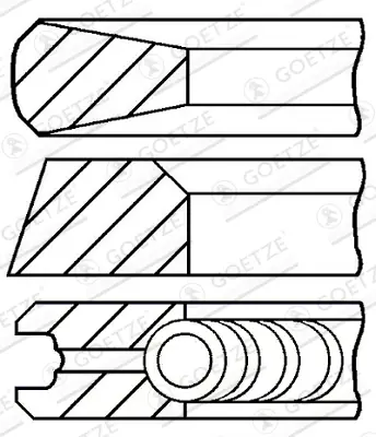 GOETZE ENGINE 08-155200-00 - Kolbenringsatz Abverkauf