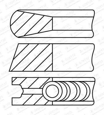 GOETZE ENGINE 08-431900-10 - Kolbenringsatz Schneller Versand