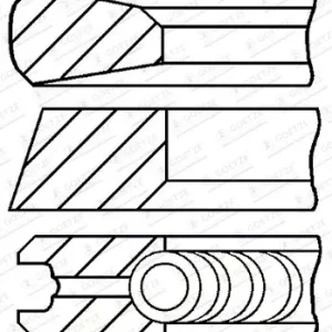 GOETZE ENGINE 08-437500-00 - Kolbenringsatz - Goetze Diamond Coated LKZ-Ring Markenware
