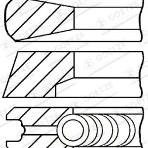 Echt GOETZE ENGINE 08-440600-00 - Kolbenringsatz - Goetze Diamond Coated LKZ-Ring