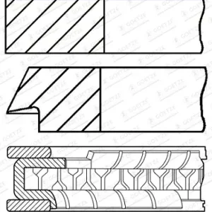 Echt GOETZE ENGINE 08-446500-00 - Kolbenringsatz