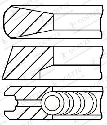 Meistverkauft GOETZE ENGINE 08-740000-00 - Kolbenringsatz
