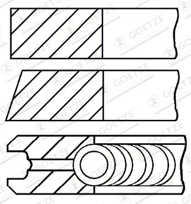Sofort Bestellen GOETZE ENGINE 08-898407-00 - Kolbenringsatz