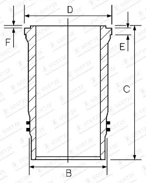 GOETZE ENGINE 14-456980-00 - Zylinderlaufbuchse Knallerangebot