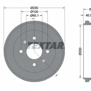 Bestseller TEXTAR 94047100 - Bremstrommel