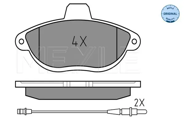 Knallerangebot MEYLE 025 230 4218/W - Bremsbelagsatz, Scheibenbremse - MEYLE-ORIGINAL True to OE.