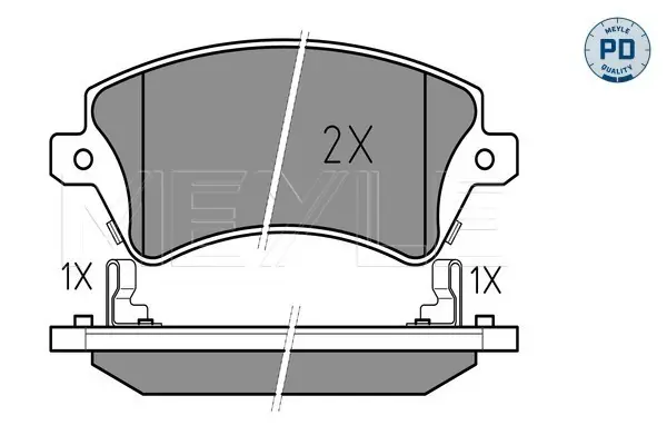 MEYLE 025 237 6617/PD - Bremsbelagsatz, Scheibenbremse - MEYLE-PD Advanced performance and design. Schneller Versand