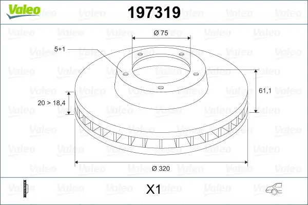 VALEO 197319 - Bremsscheibe Top-Angebot