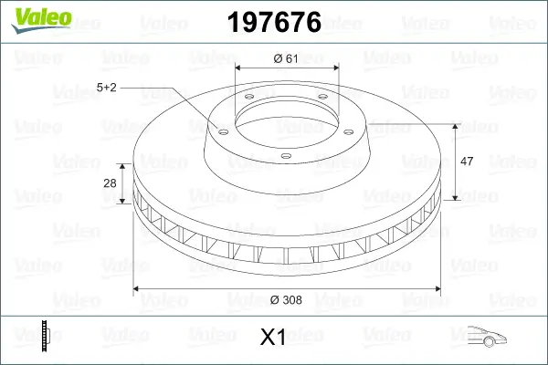 VALEO 197676 - Bremsscheibe Heißes Angebot