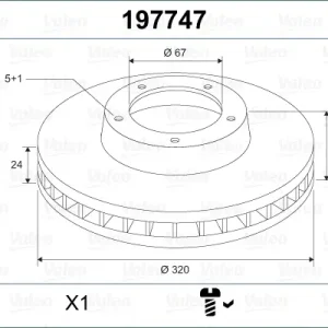Jetzt Kaufen VALEO 197747 - Bremsscheibe