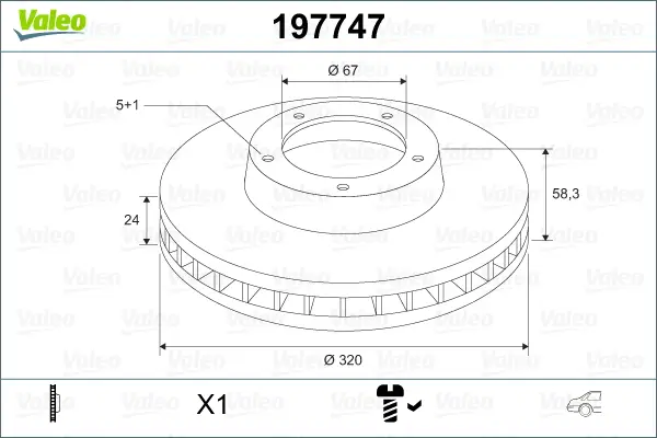 Jetzt Kaufen VALEO 197747 - Bremsscheibe