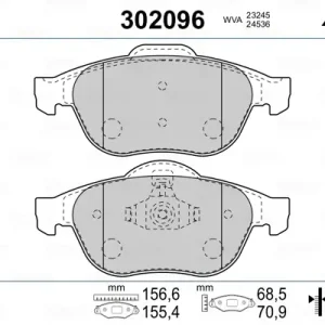 VALEO 302096 - Bremsbelagsatz, Scheibenbremse - FIRST Aktuell