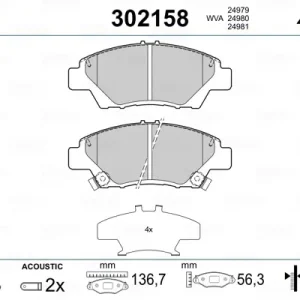 VALEO 302158 - Bremsbelagsatz, Scheibenbremse - FIRST Sichere Zahlung