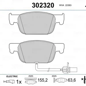 VALEO 302320 - Bremsbelagsatz, Scheibenbremse - FIRST Top-Preis
