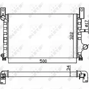 Zertifiziert NRF 506224 - Kühler, Motorkühlung