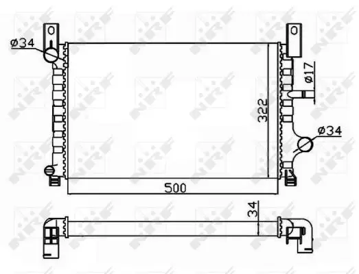 Zertifiziert NRF 506224 - Kühler, Motorkühlung