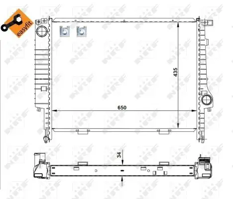 NRF 509588 - Kühler, Motorkühlung - EASY FIT Preis Gesenkt
