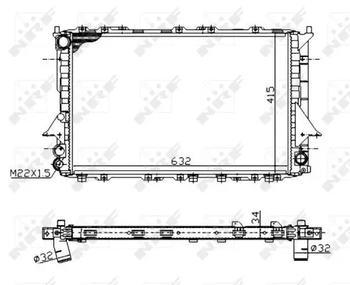 Neue Ware NRF 51320A - Kühler, Motorkühlung - Economy Class