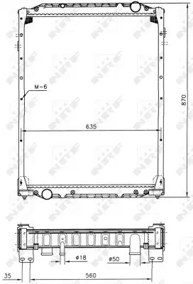 Garantierte Lieferung NRF 51598 - Kühler, Motorkühlung