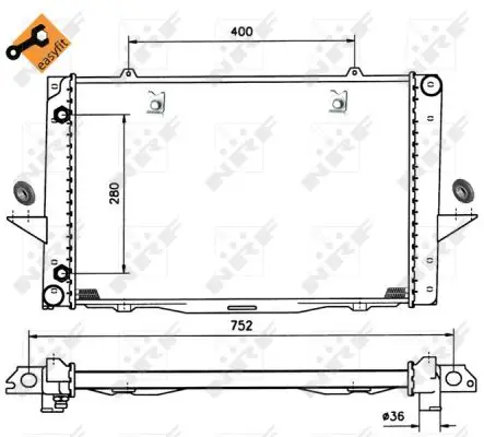 NRF 519509 - Kühler, Motorkühlung - EASY FIT Nur Für Kurze Zeit