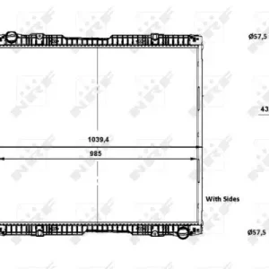 Zertifiziert NRF 519739 - Kühler, Motorkühlung