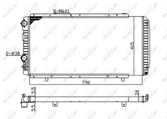 NRF 52062A - Kühler, Motorkühlung - Economy Class Sichere Zahlung