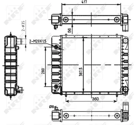 NRF 53149 - Kühler, Motorkühlung Mega-Angebot